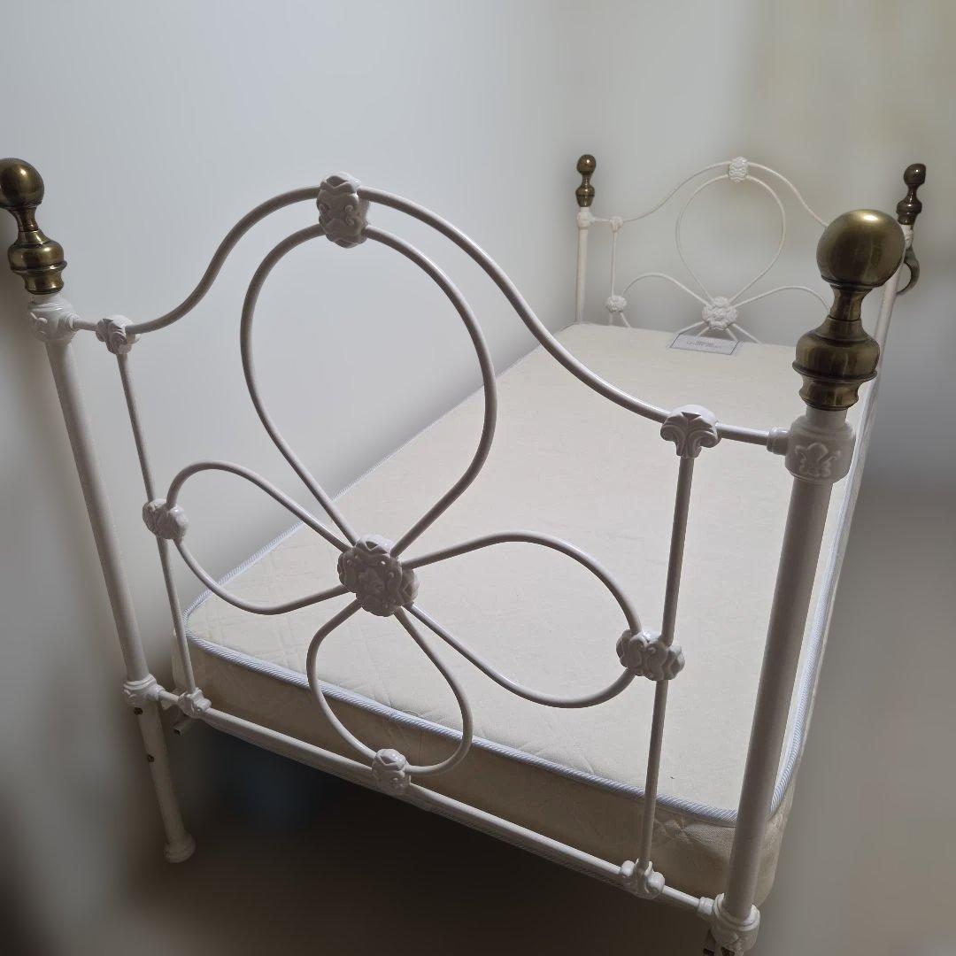 【1/12まで】ローラアシュレイ シングルベッド フレーム&マットレス