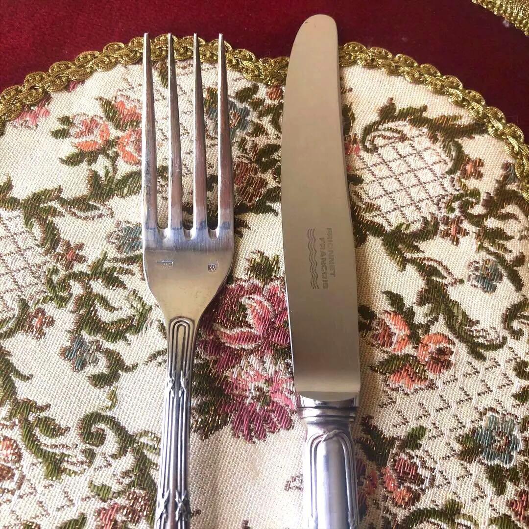 シルバープレート　ナイフフォークセット　フリオネフランソワ社　ヴィンテージ