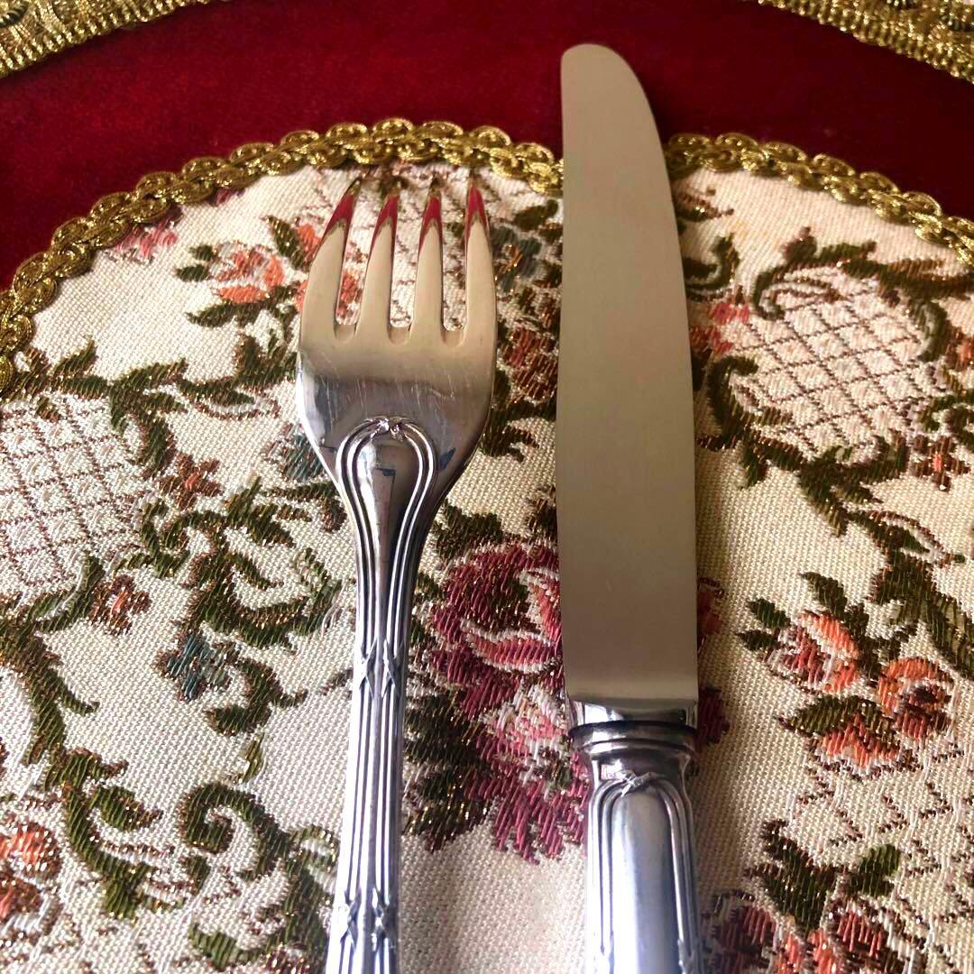 シルバープレート　ナイフフォークセット　フリオネフランソワ社　ヴィンテージ