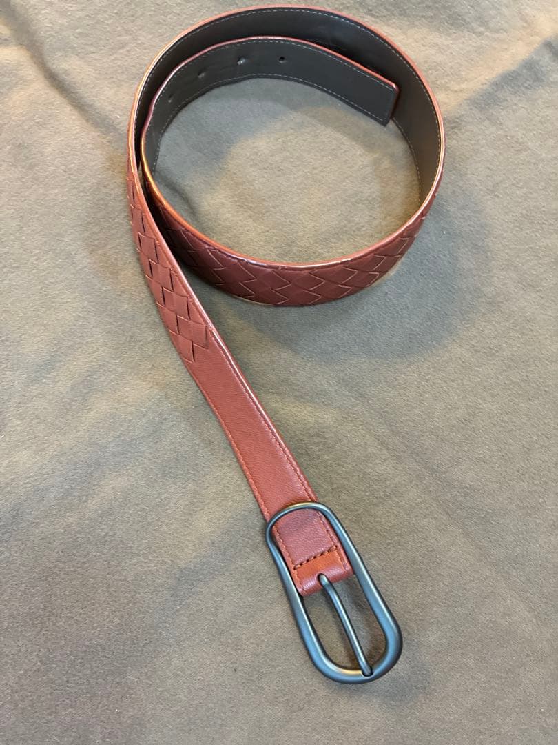 ボッテガヴェネタ　ベルト　ブラウン　茶色　イントレチャート80cm×32cm