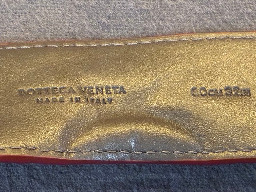 ボッテガヴェネタ　ベルト　ブラウン　茶色　イントレチャート80cm×32cm