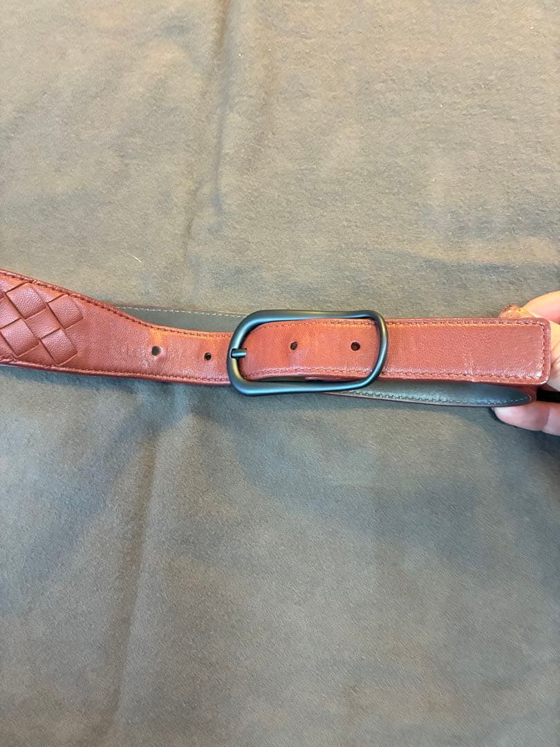 ボッテガヴェネタ　ベルト　ブラウン　茶色　イントレチャート80cm×32cm