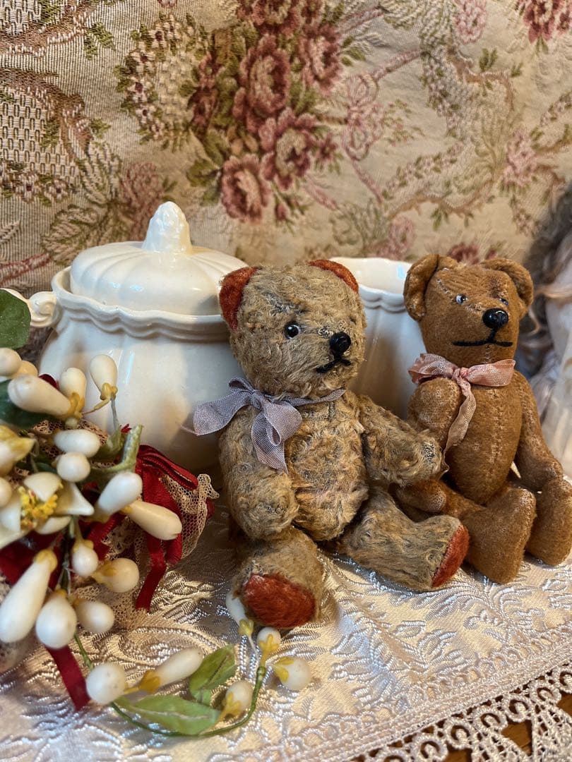 アンティークテディベア　フランス　ふたつセット