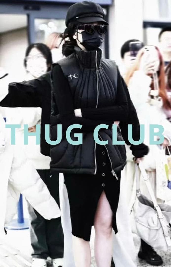 THUG CLUB サグクラブダウンベスト23AW Blackサイズ2即購入OK