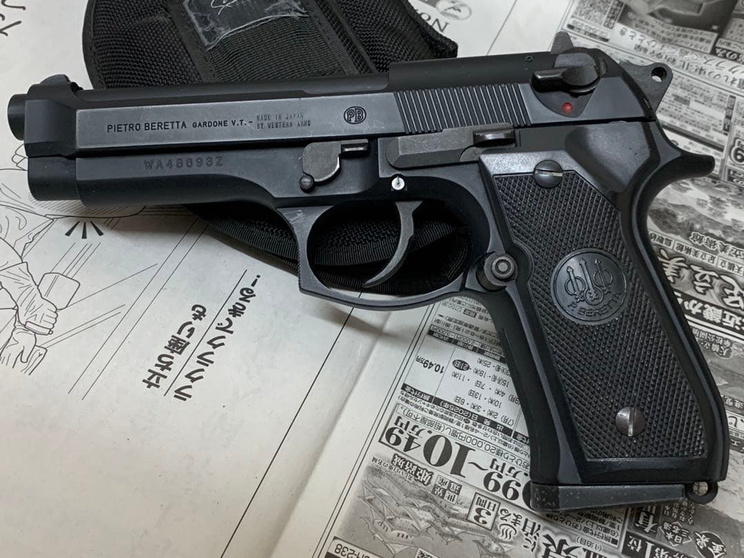 WA ベレッタ M92FS ガスブローバック ブラック 予備マガジン ホルスター