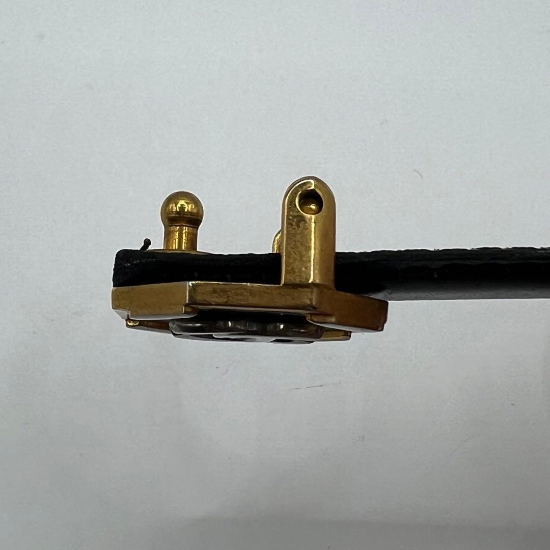 【極美品】シャネル ベルト ココマーク ロゴ 80/32 ブラック レザー