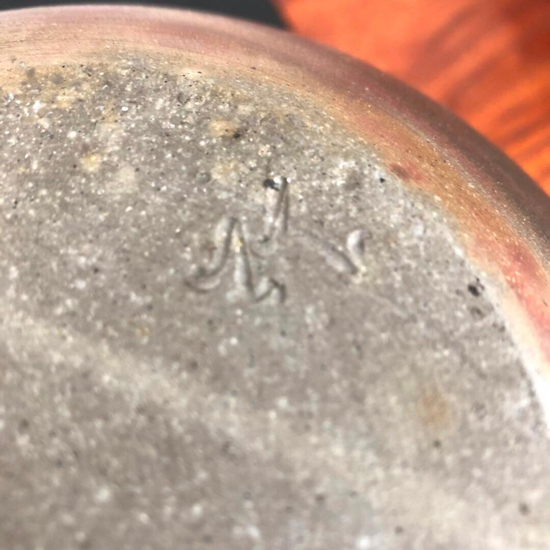 窯元　松園  備前焼   金彩　壺　花入 フラワーベース 花器 花瓶　箱　置物