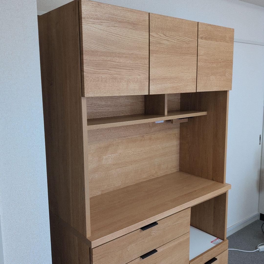 ニトリ　キッチンボード　エトナ105KB　ライトブラウン　食器棚　説明書付き