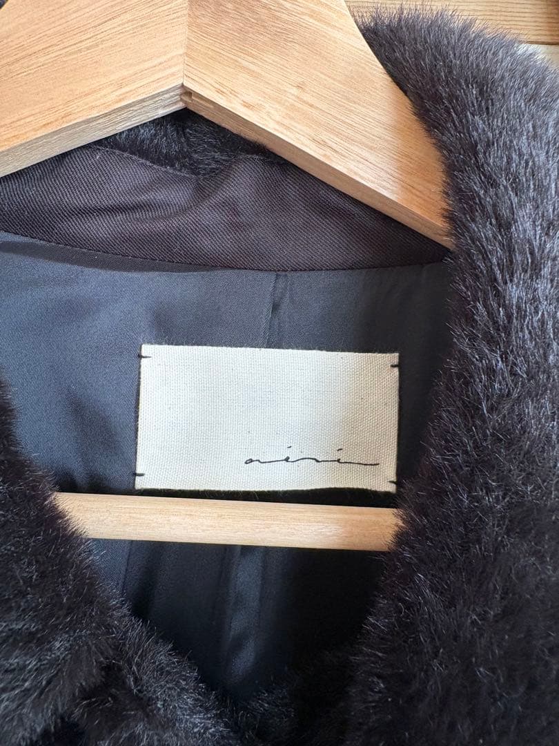 aere hairy shirt jacket ブラック　38