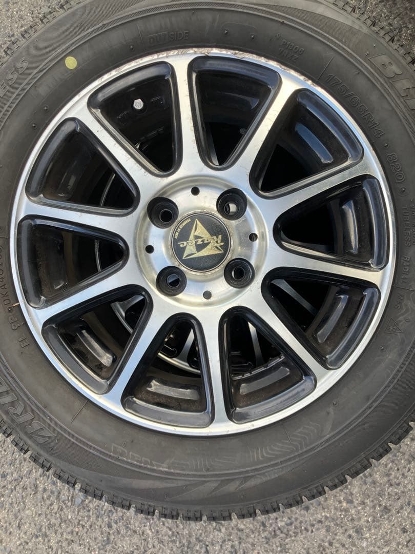 バリ溝　ブリヂストン VRX スタッドレスタイヤ　ホイール 14インチ