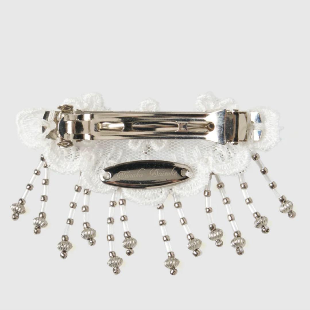  bijou mini barrette white 右　タナカダイスケ