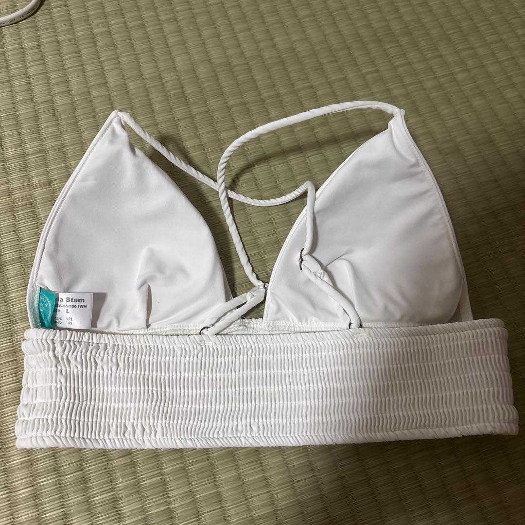 ALEXIASTAM セパレートビキニ バタフライ柄 ホワイト