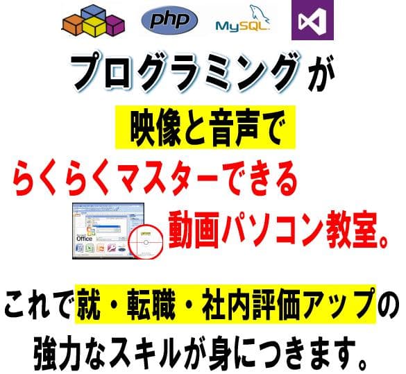 動画パソコン教室『楽ぱそDVD』【プログラミング編】