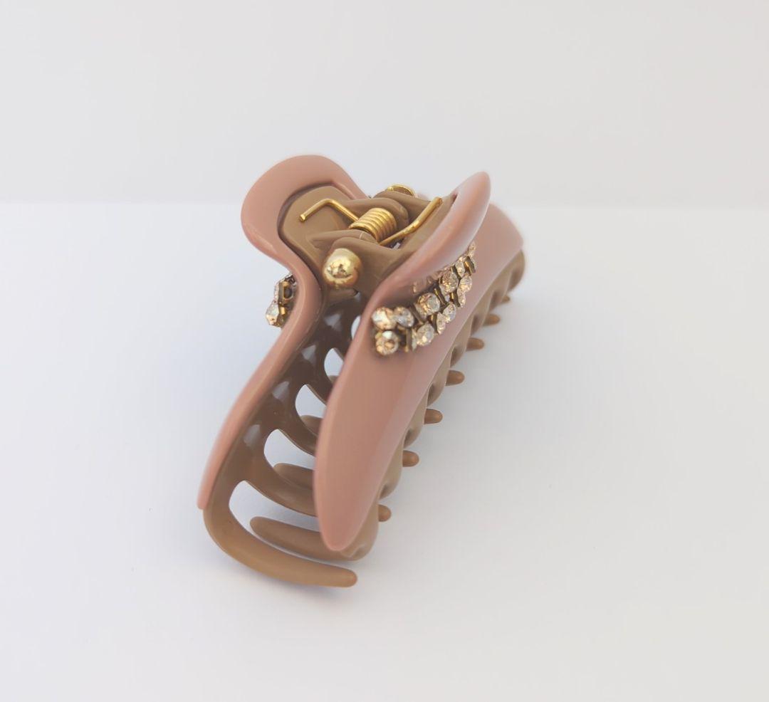 acca ヘアクリップ　Mサイズ　ピンクベージュ