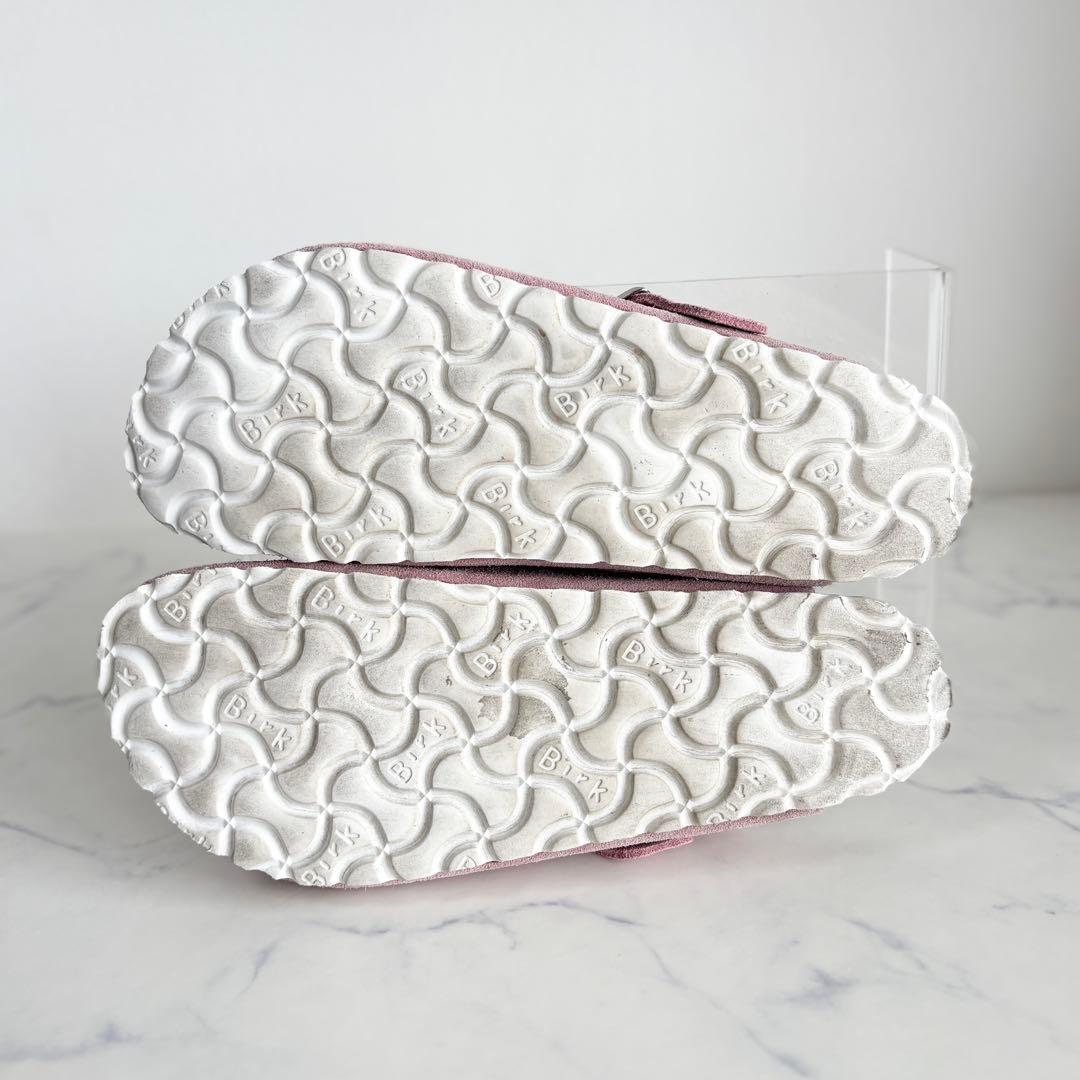 ビルケンシュトック 40 26.0 ボストン サンダル スエード ピンク