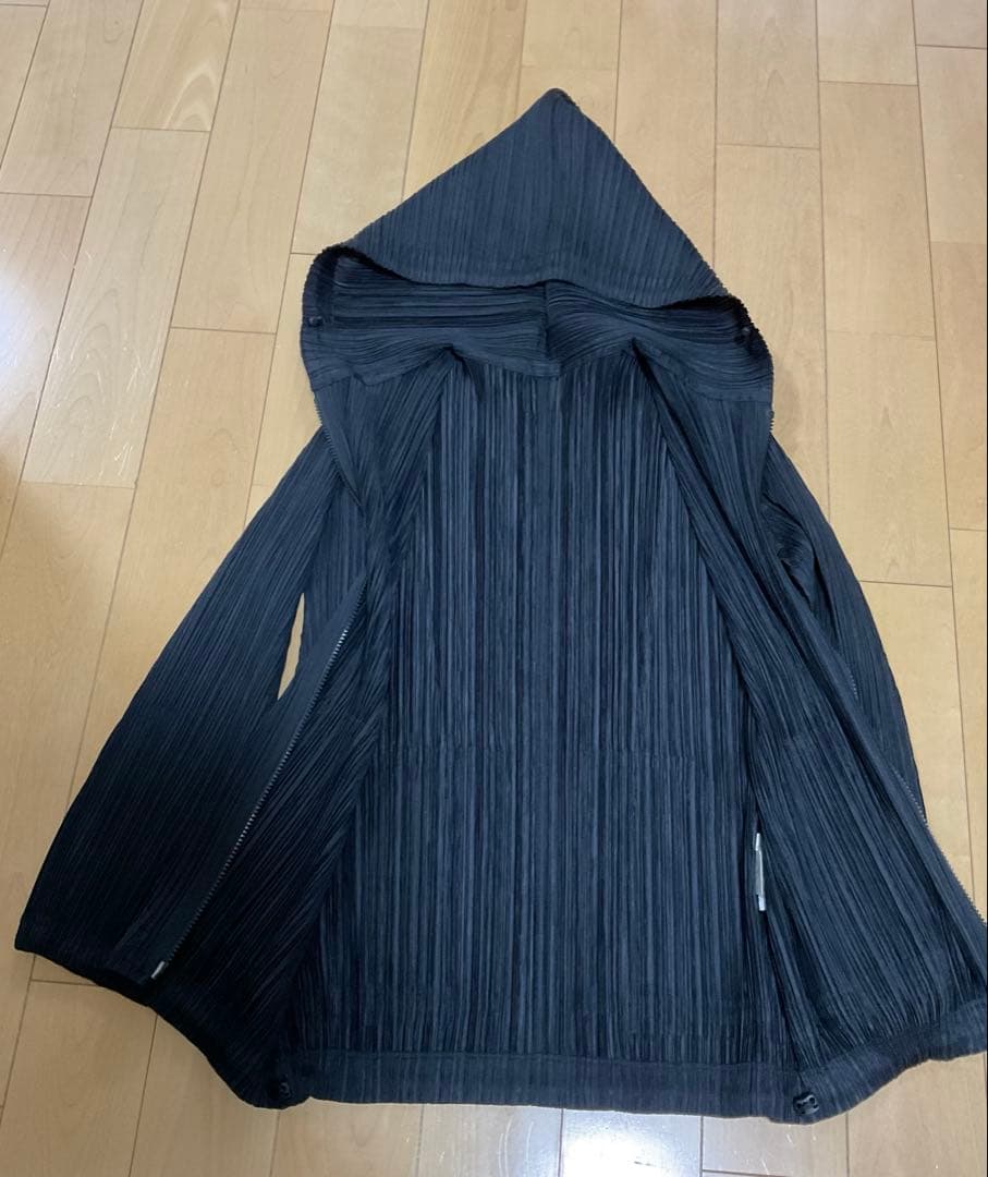 プリーツプリーズ PLEATS PLEASE フード付きパーカー カーディガン