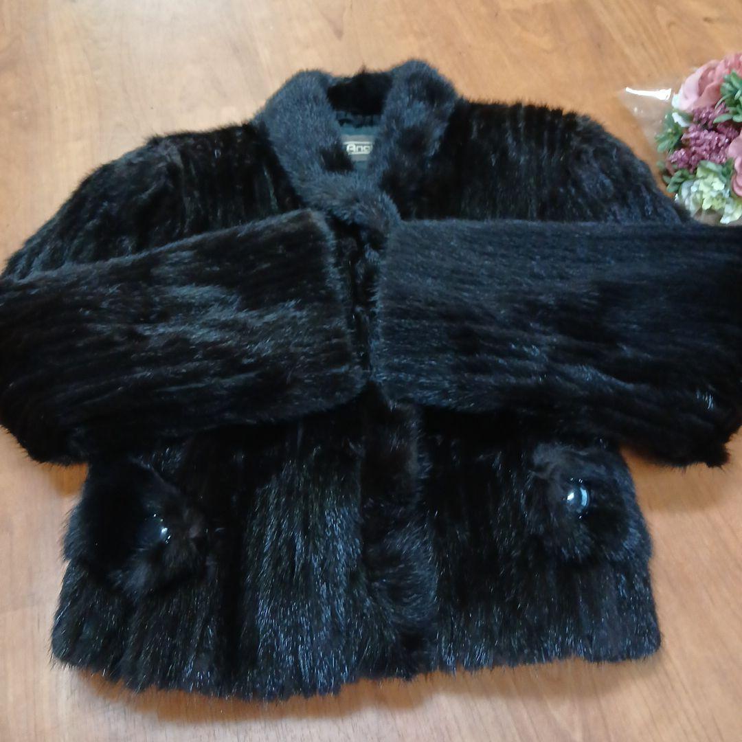 ハルコ様Best Angle ミンク ファーコート ショートジャケット丈 黒
