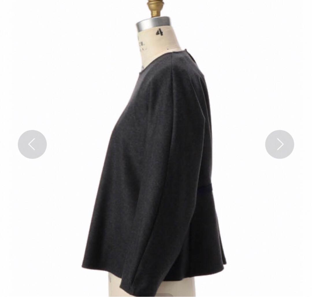 未使用　ドゥロワー　長袖ウールギャザーブラウス　6512-206-0245