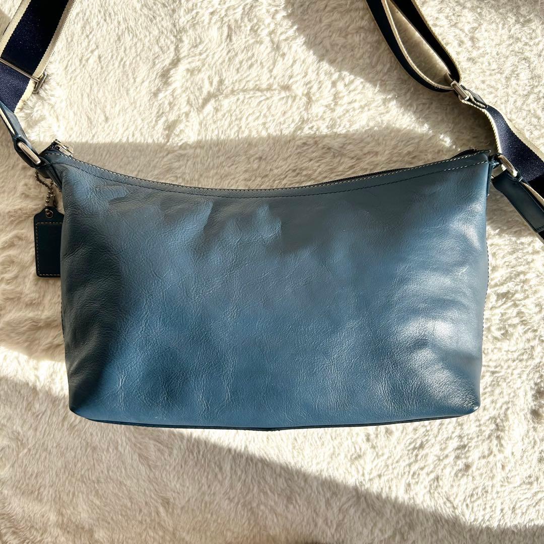 希少✨　OLD COACH チャーム付き　ヘリテージ レザー ショルダーバッグ