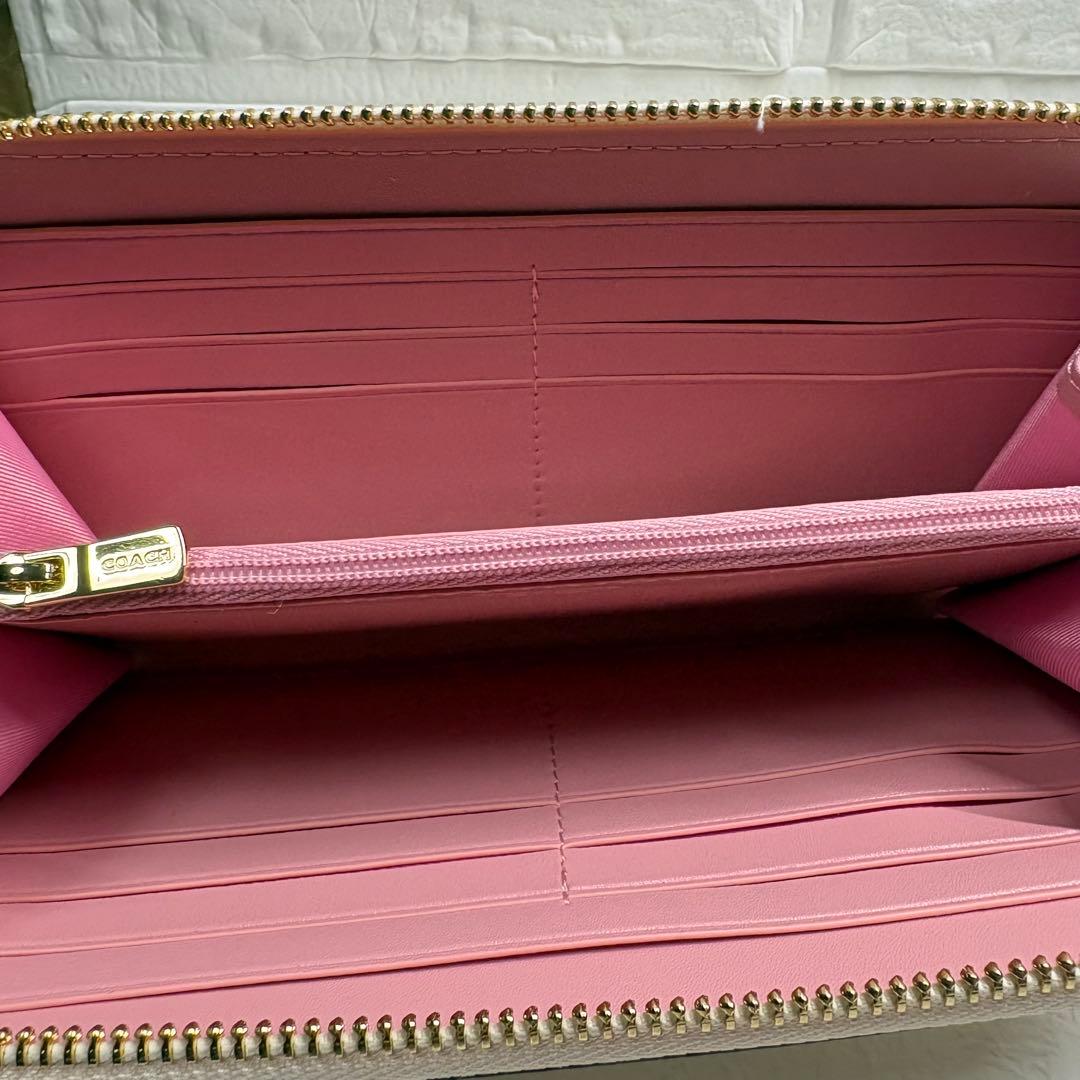 COACH 花柄 長財布 アウトレット品 ホワイト