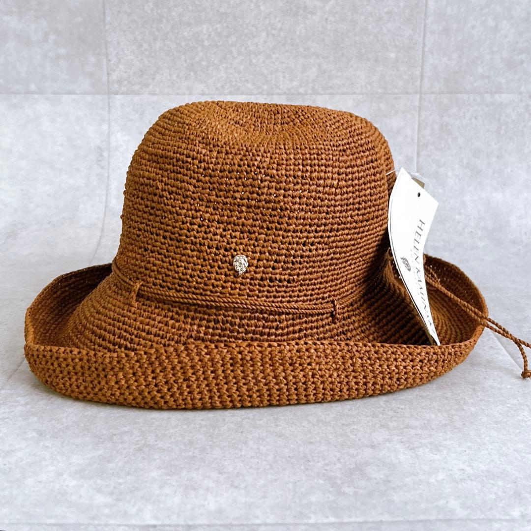 新品タグ付き✨ヘレンカミンスキー ラフィアハット 麦わら帽子 プロバンス10 茶