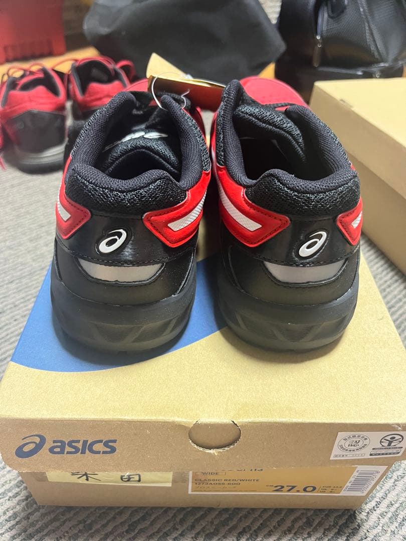【新品未使用】アシックス安全靴 レッド 27.0 cm