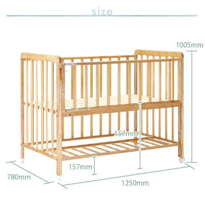 【Azusa】ヤトミ ベビーベッド ぐっすり2 78×125