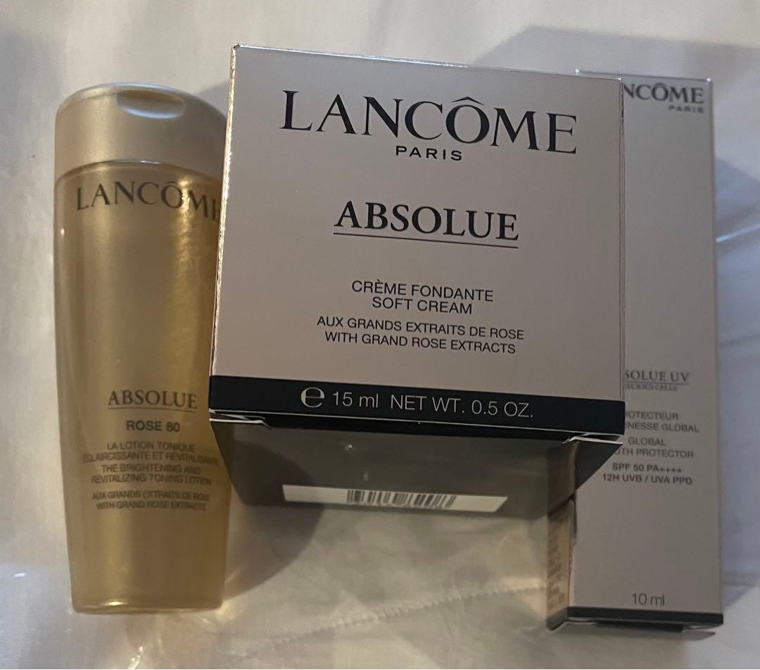 ランコムアプソリュ　ソフトクリーム化粧水　乳液セット+ 美白化粧水　合計4点