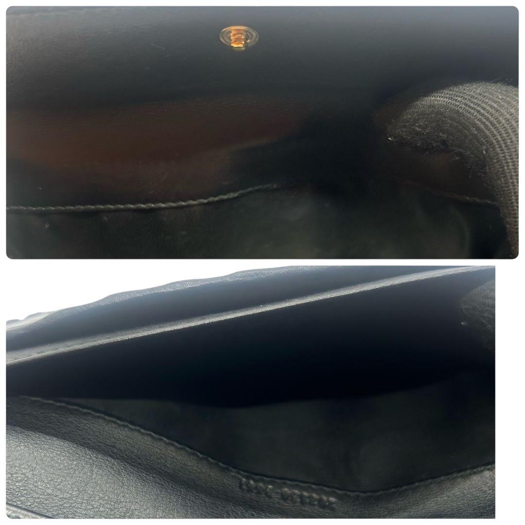 【美品】グッチ 長財布 グッチシマ ラブリーハート Wホック レザー ブラック