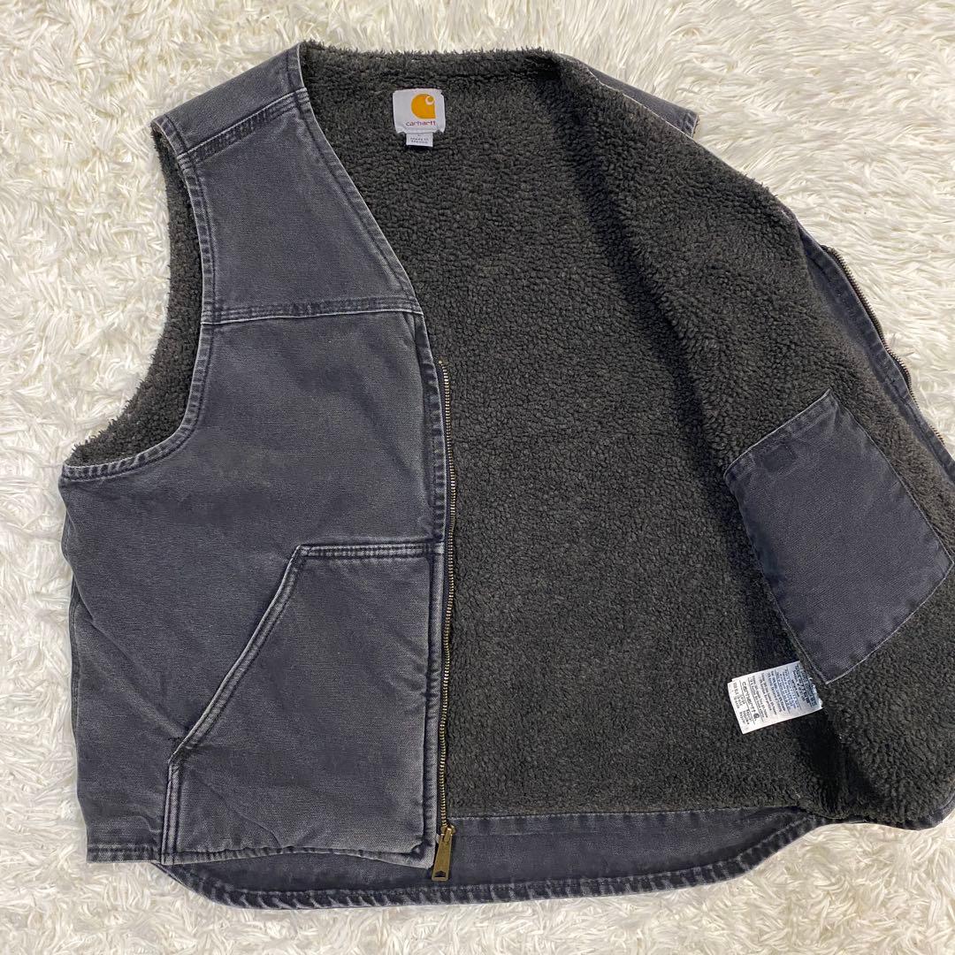 雰囲気◎ carhartt V26 ダックボアベスト　オールブラック
