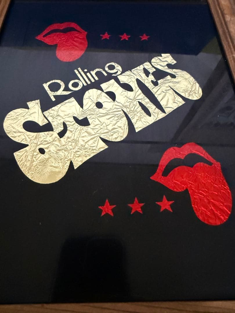 70年代　ローリングストーンズ　額入りポスター