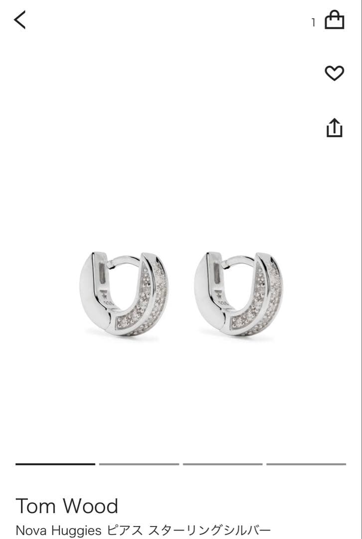 Tom Wood Nova Huggies ピアス スターリングシルバー