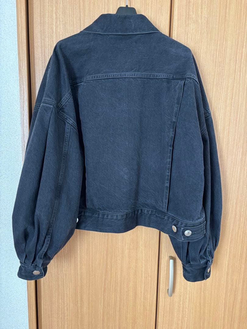 HYKE バルーンスリーブデニムジャケット　黒