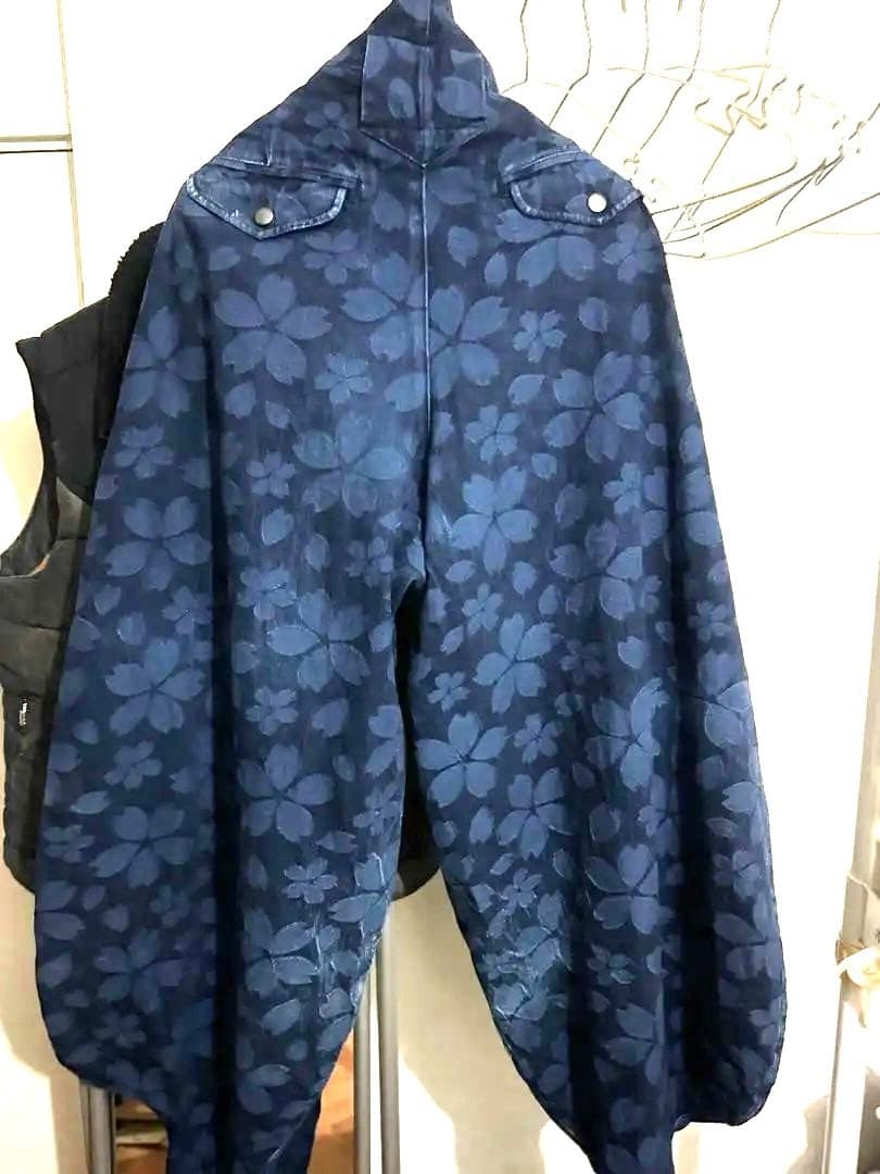鳶カセヤマ 限定サクラ柄 紺色 上Sサイズ 下SSサイズ B-3