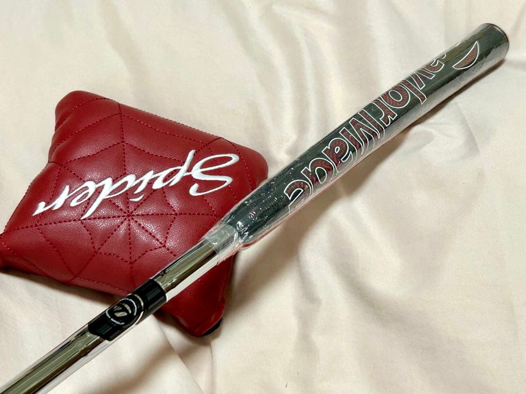 新品 スパイダーRed パター スモールスラント 34インチ カバー付き