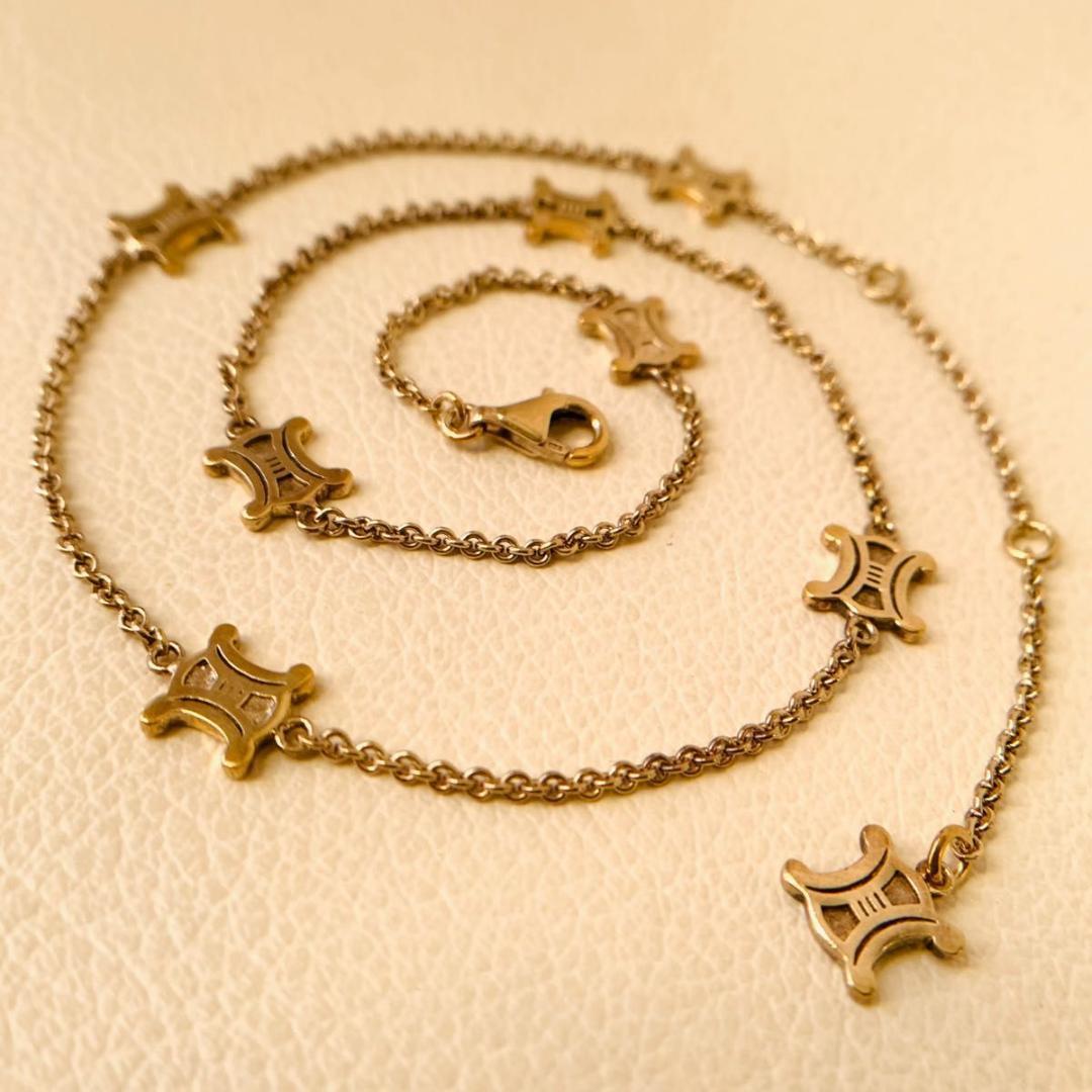 希少 925 SV セリーヌ silver マカダム ステーション ネックレス