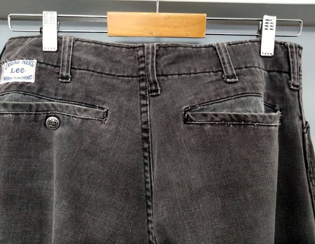 【希少】70s Lee フリスコ パンツ 墨黒 コットン100 vintage