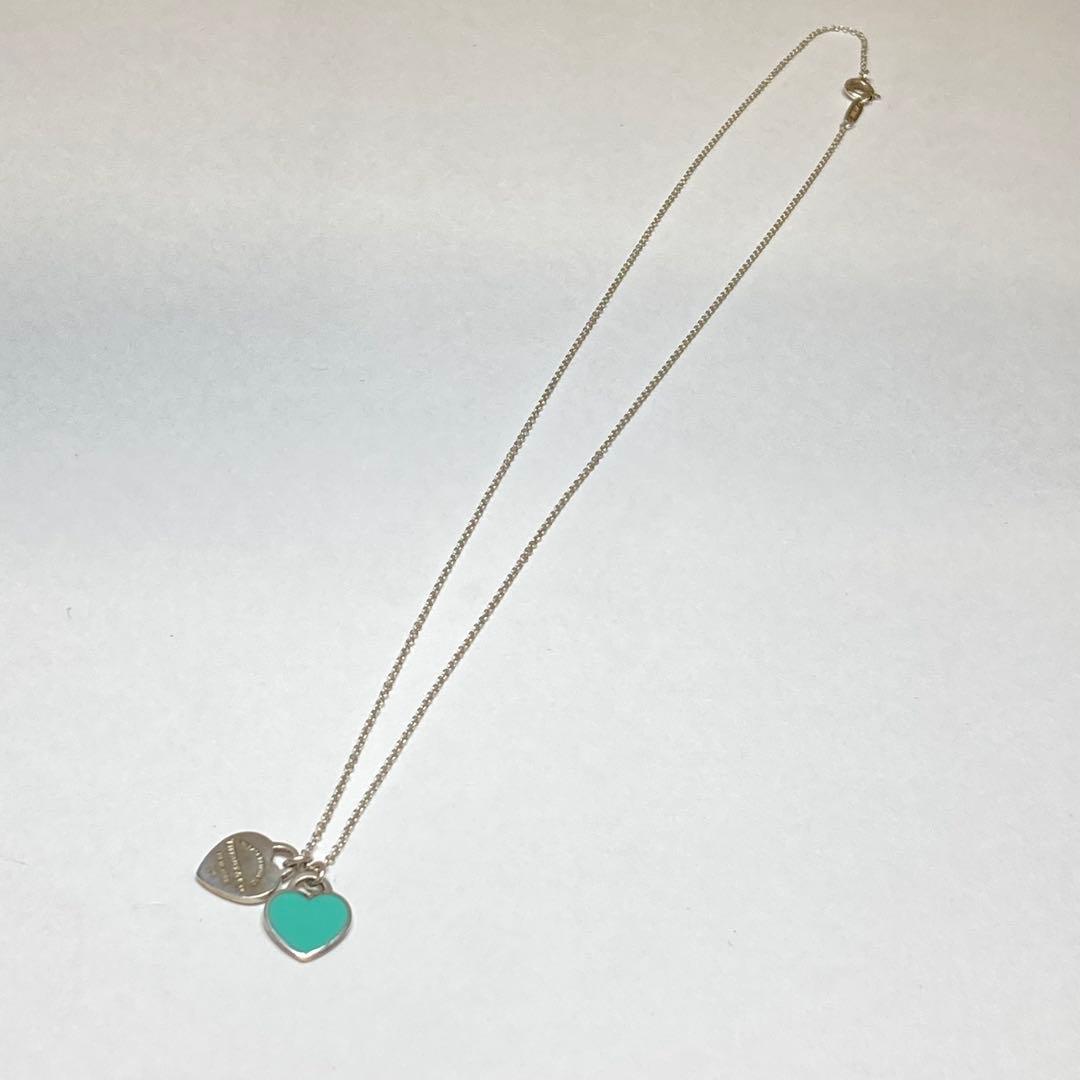 Tiffany&Co.ティファニーブルーダブルハートタグペンダントシルバー