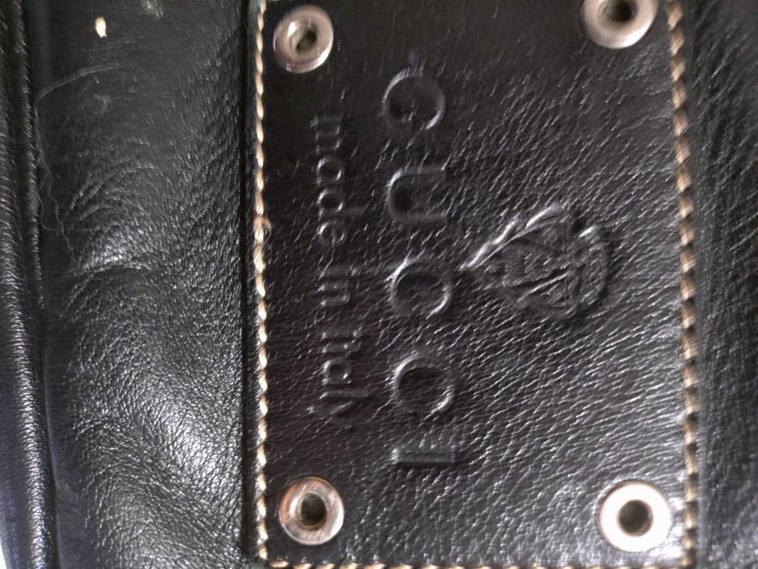 Gucci ブラックレザー ビジネスバッグ