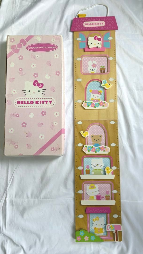 【希少！超レア品！ 】ハローキティ 身長計 フォトフレーム ウッドフレーム