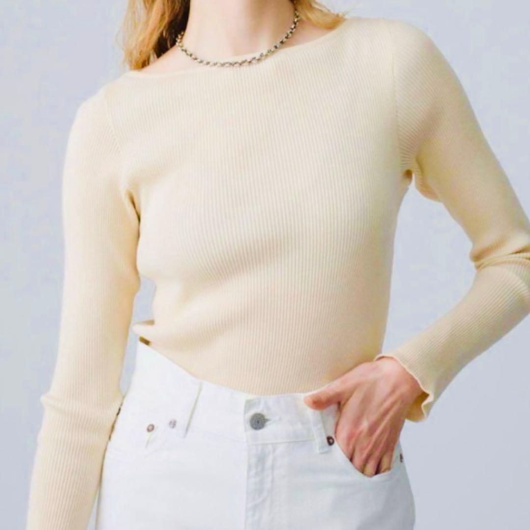 AURALEE × Ron Herman リブニット 長袖 アイボリー 0