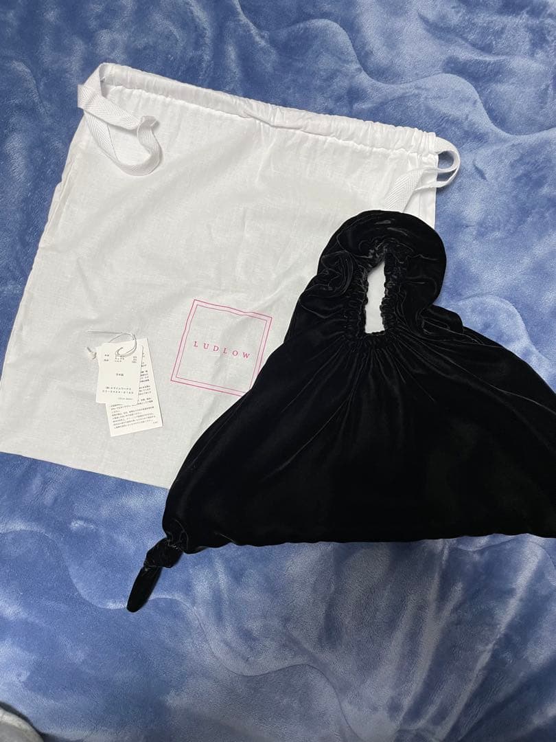 ラドロー ludlow ベルベット　ハンドバッグ　バッグM