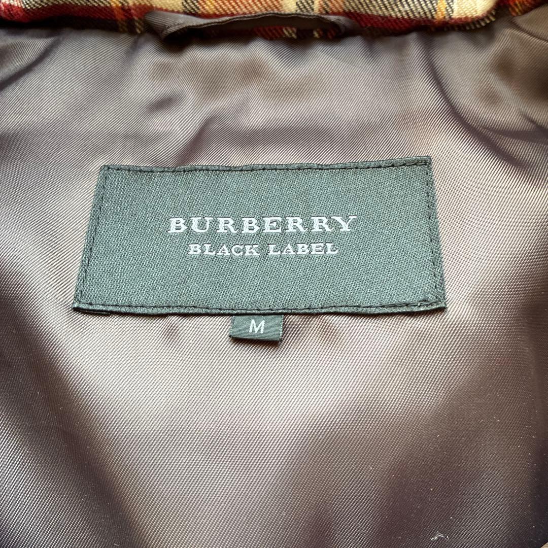 BURBERRY BLACK LABEL メンズチェック柄ダウンベスト M