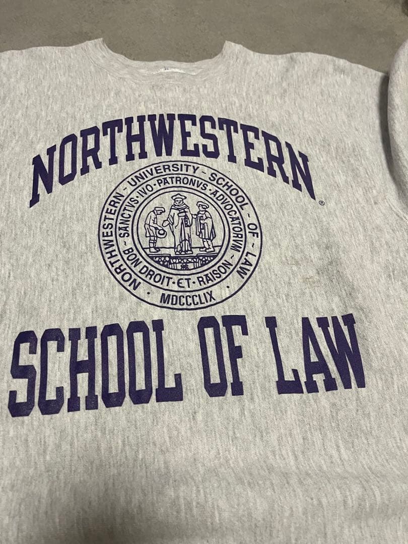 90s champion 刺繍タグ　リバースウィーブスウェットXLラバープリント