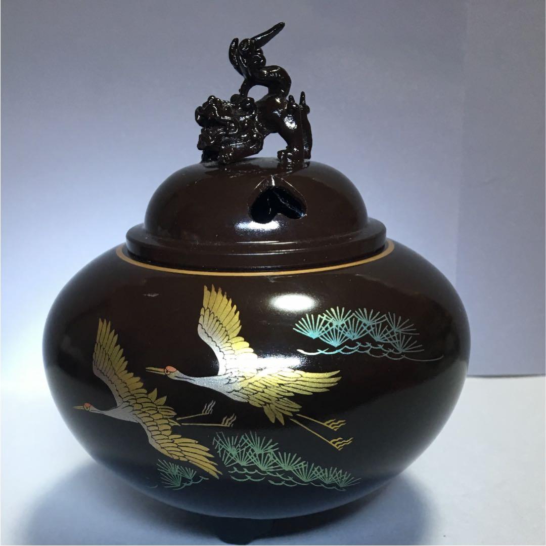 香炉〔銅製品〕高岡銅器（蒔絵）