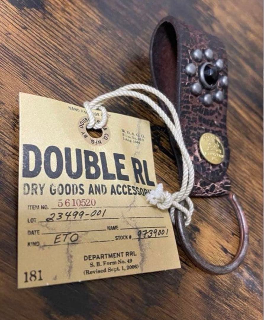 ★RRL★新品未使用★スタッズキーホルダーリング★廃盤★ラルフrrl 生産中止