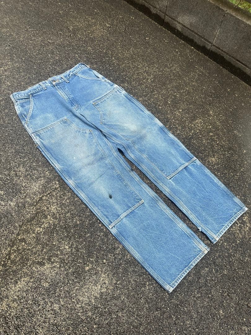 か*じ様 Carhartt B07 DNMカーゴパンツ ダメージ加工 ブルー 3