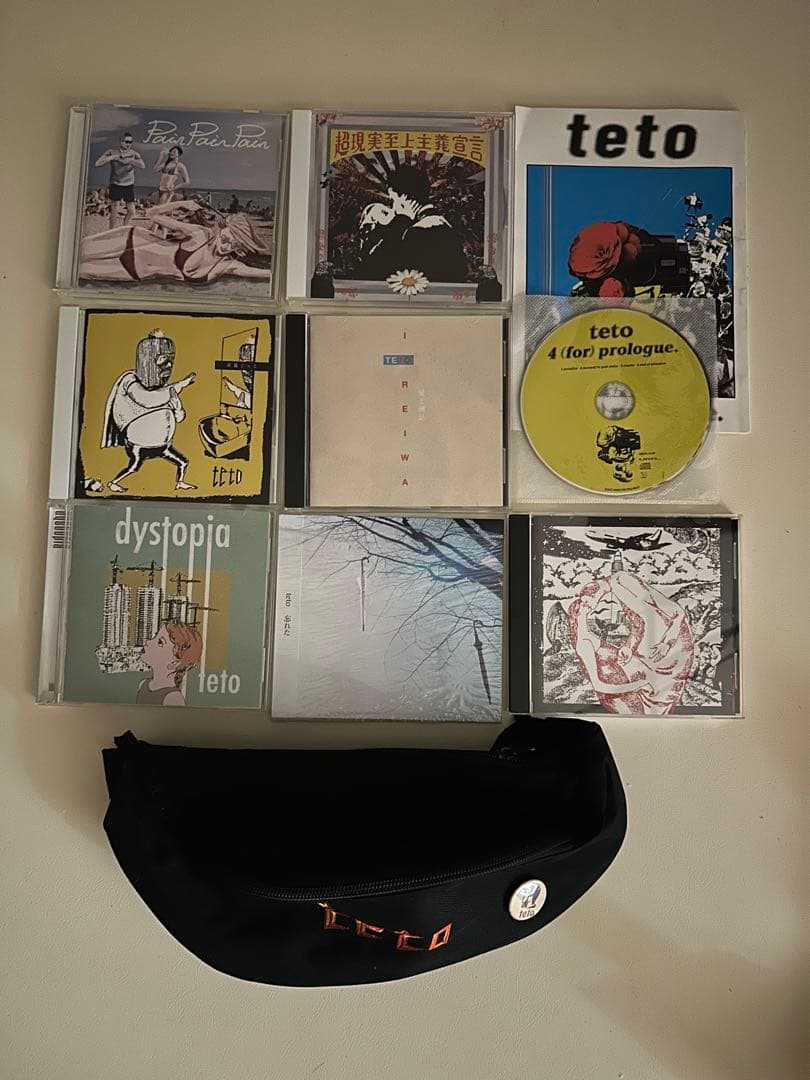 teto CDまとめ売り・ウエストポーチ・Tシャツ・缶バッチ付き