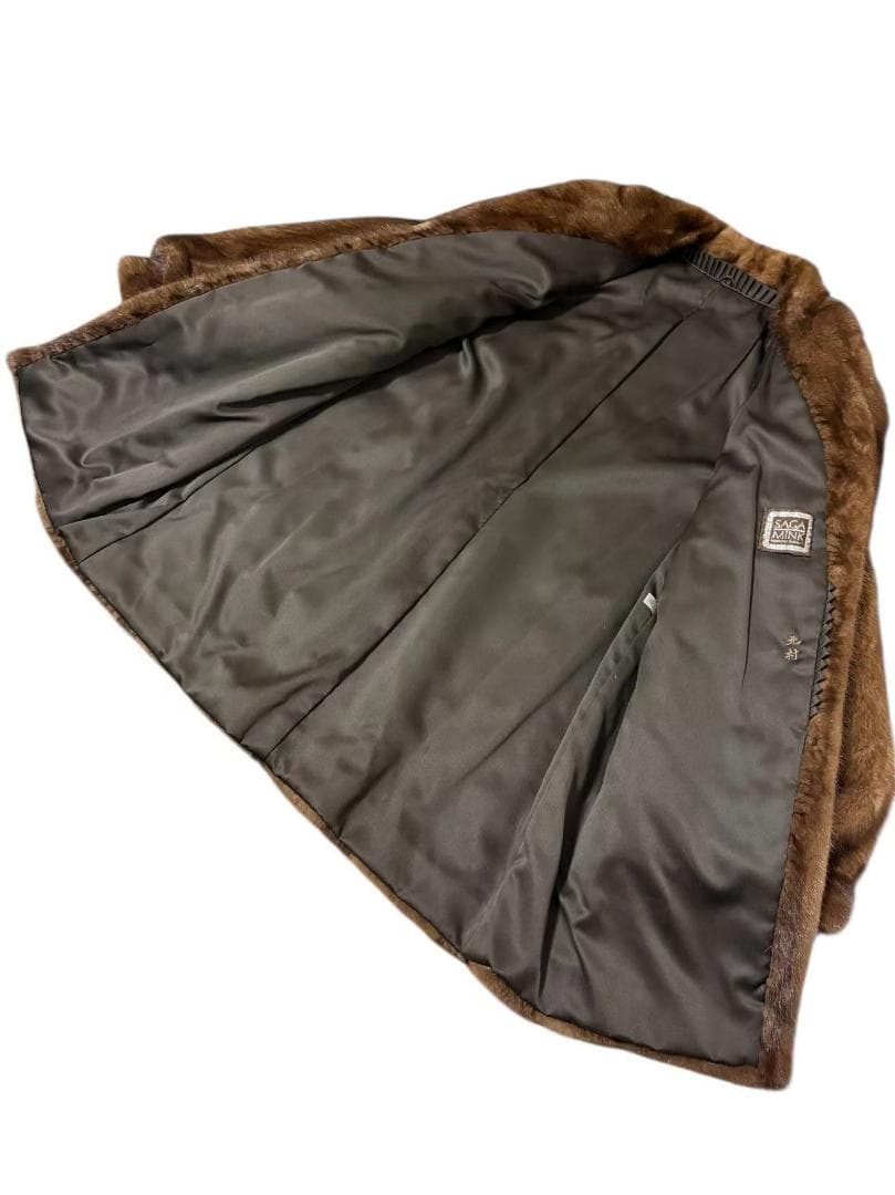 美品　SAGA MINK　ミンクコート　毛皮　毛質艶やか　パステルミンク　柔らか