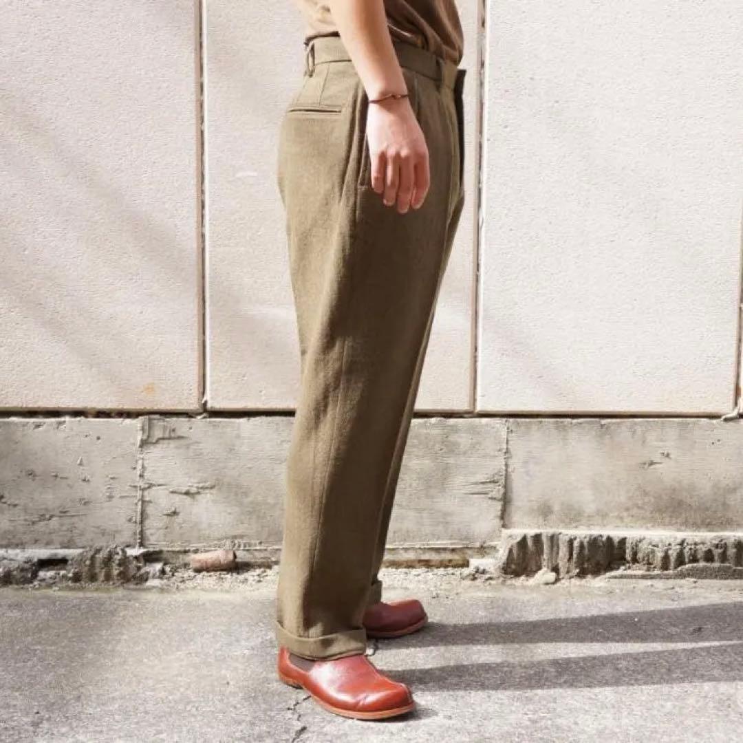 BROWN by 2-tacs WIDE SLACKS スラックス